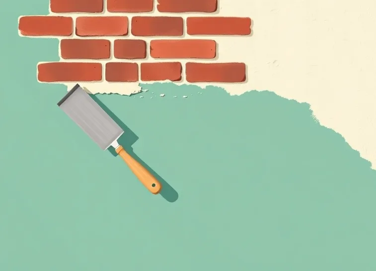 Application d'un enduit décoratif à la lisseuse sur un mur